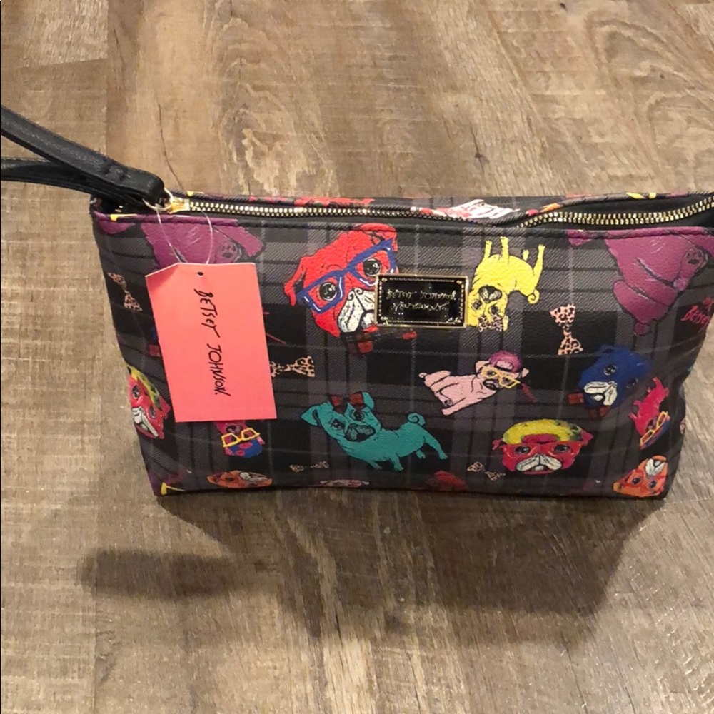 Betsey Johnson wristlet/cosmetic bag